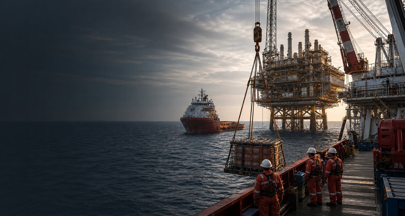 Offshore platform and support vessel operations